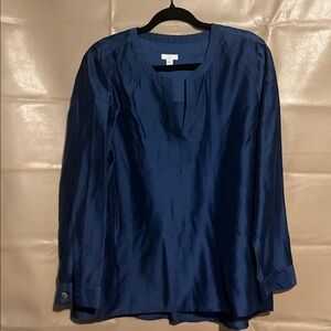 J. Jill Midnight Blue Long Sleeve Blouse